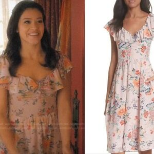 Rebecca Taylor Sleeveless Marlena Ruffle Silk Midi Dress